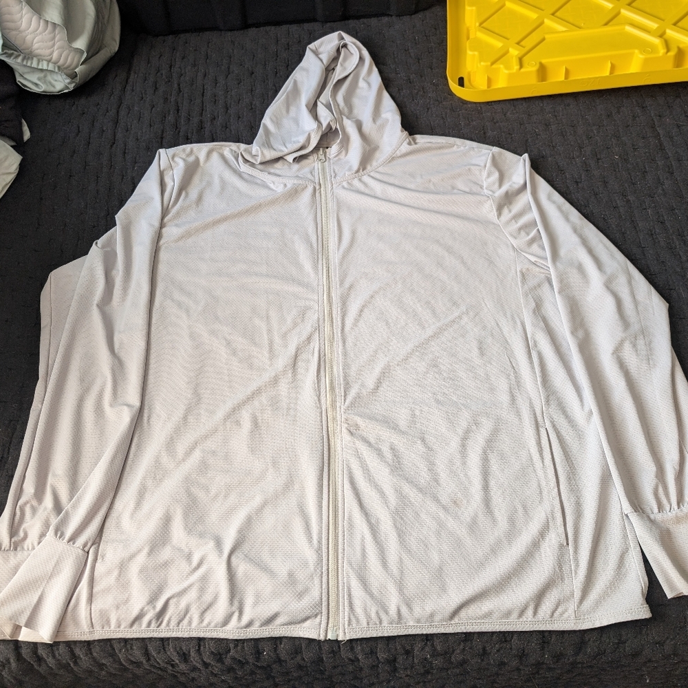 Men's White Sun Hoodie - Size XXL